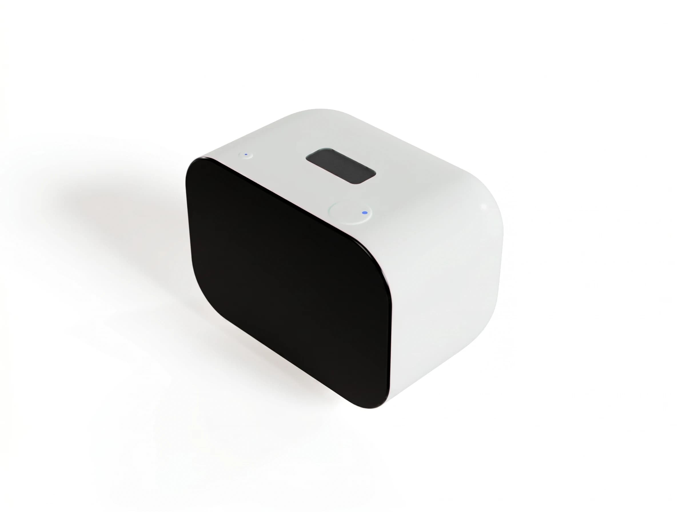 Front diagram of the Rhem home companion robot showing core systems, sensors, and connectivity.