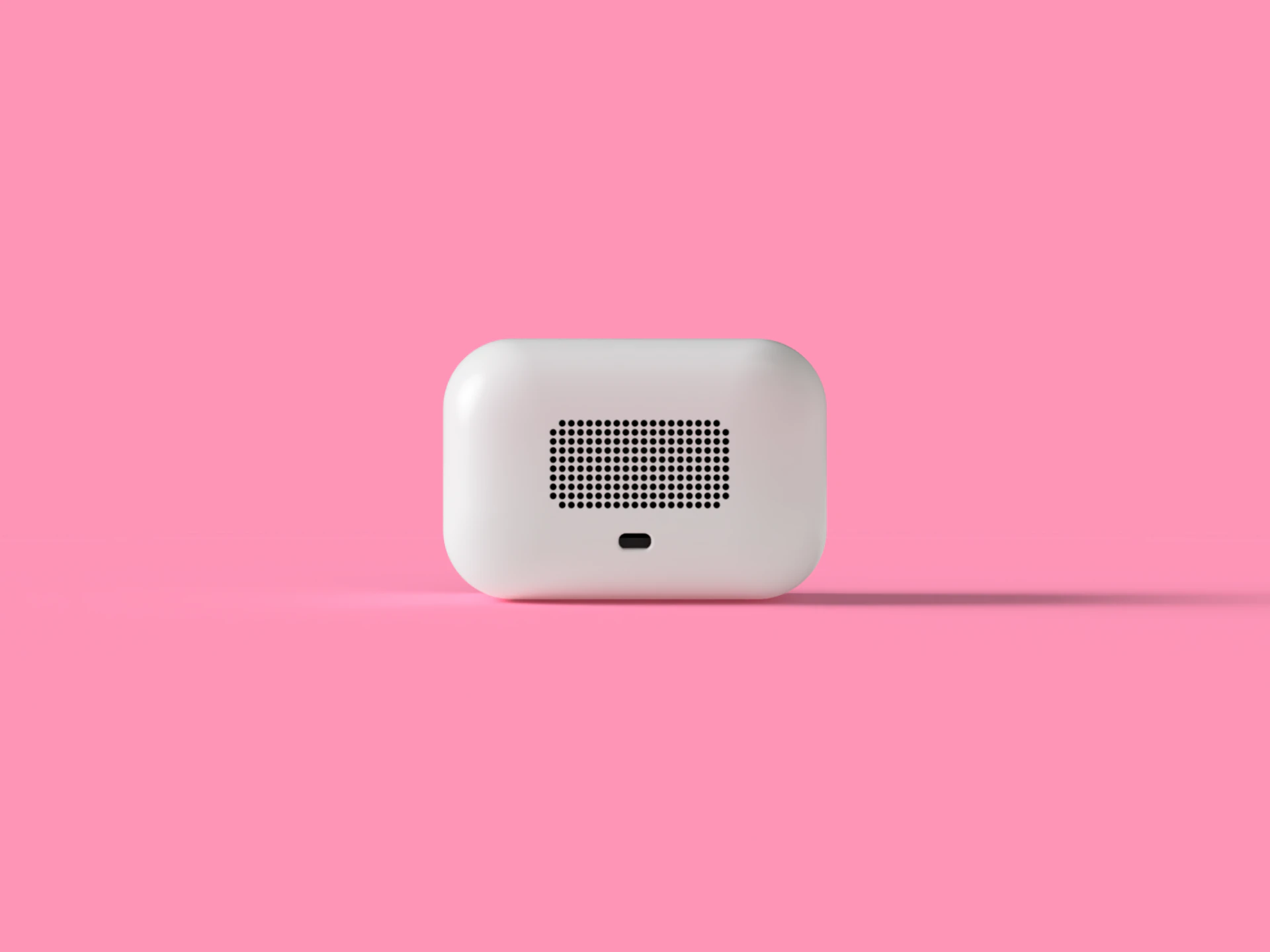 Rhem AI health robot in pink, rear three-quarter view.