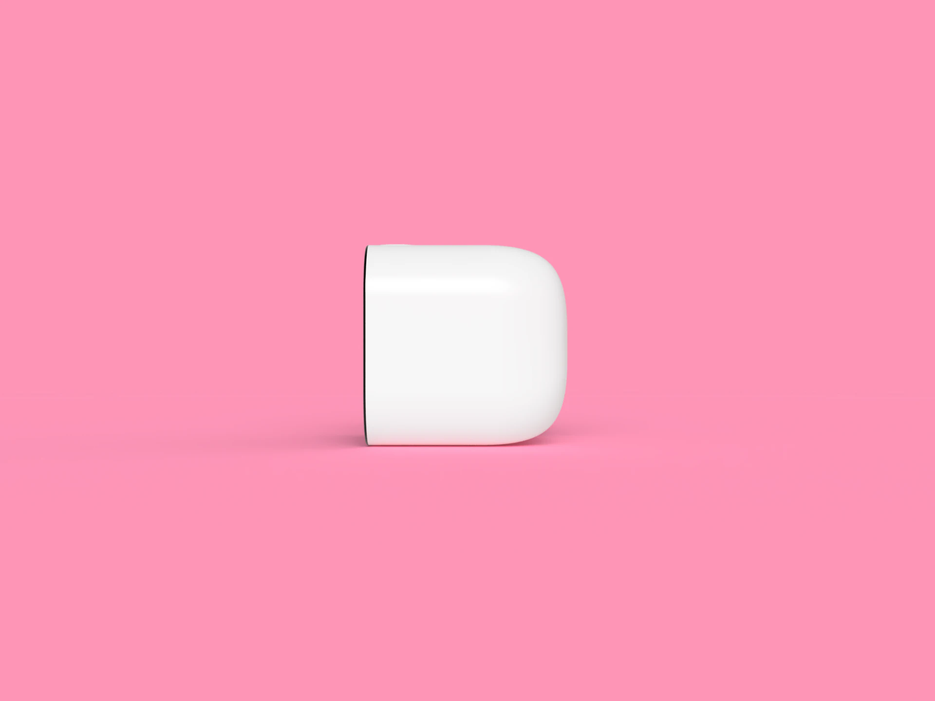 Rhem AI health robot in pink, close-up of its soft status light.